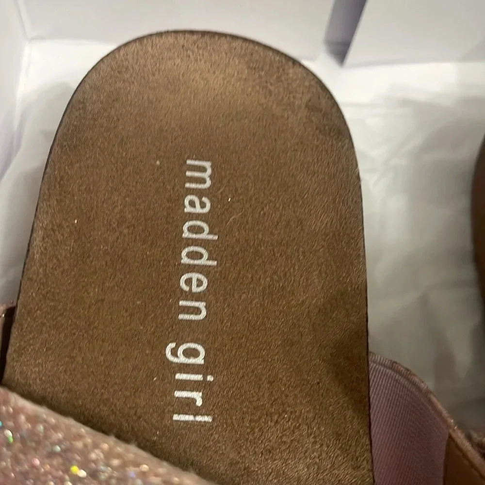 Madden Girl Metallic Rose Gold Espadrilles Sandal Size 7.5 platform